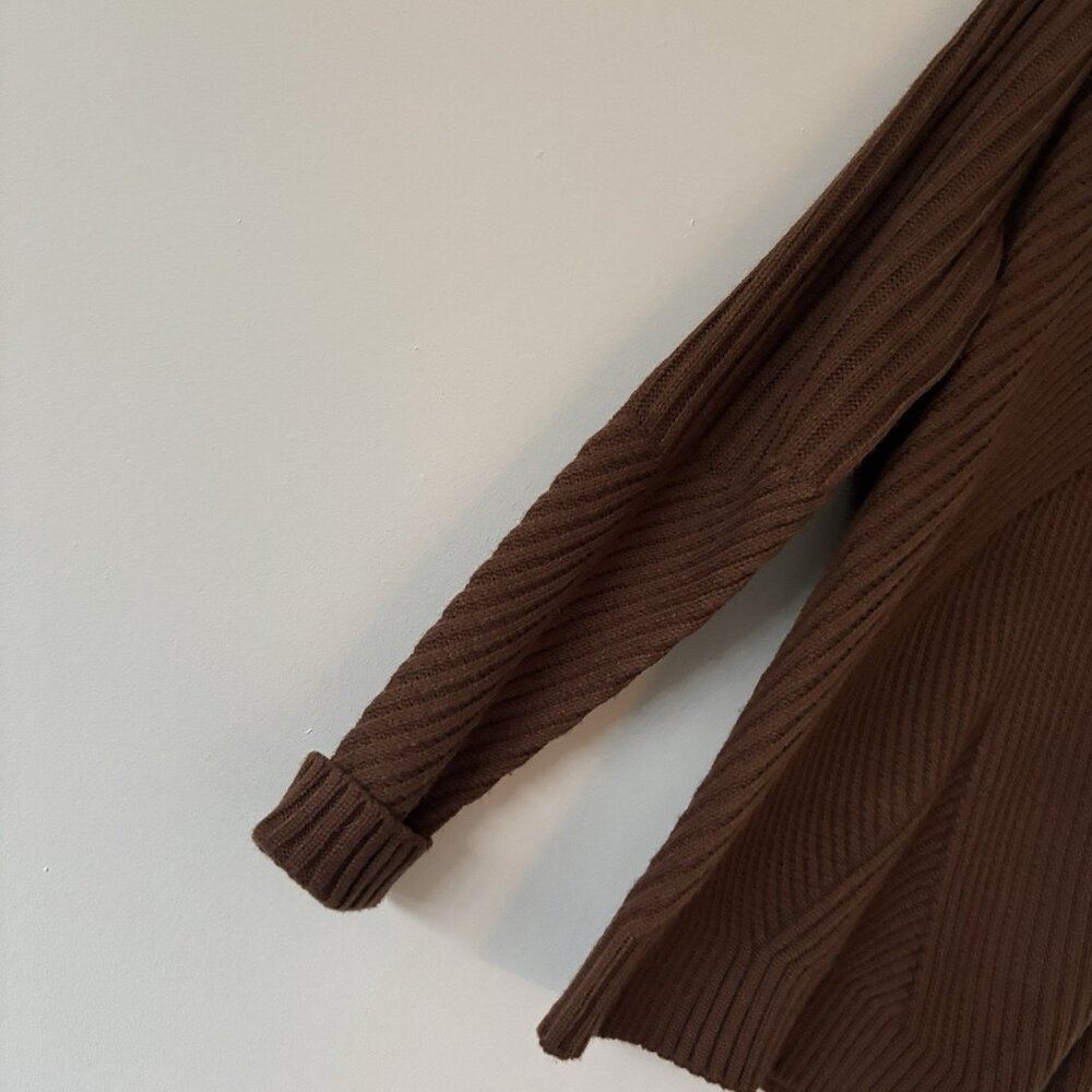 Eddie Bauer Women XS Brown Cable Knit Sweater Capsule Minimalist Outdoor Cottage - Picture 10 of 16